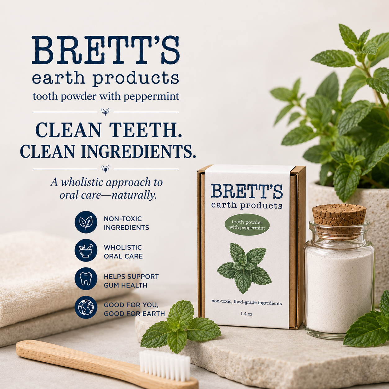 Natural Peppermint Tooth Powder